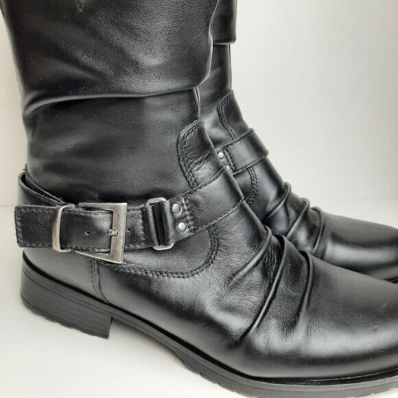 Blondo Black Leather Combat Boots - Picture 3 of 13